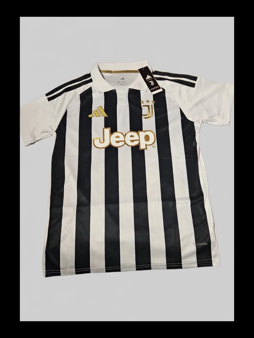 Adidas Juventus 2026/27 Home Striped Soccer Jersey - Black & White